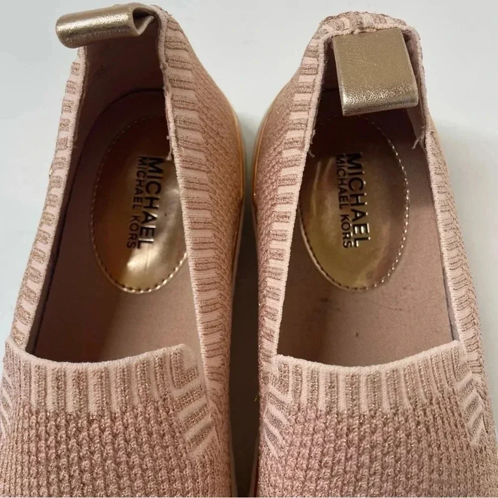 MICHAEL Michael Kors Women's Skyler Slip-On Sneakers Rose Gold Size 9